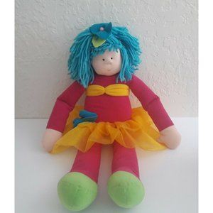 Little Souls Too Toos Collectible 27inches Plush Doll Teal Hair Body Rag